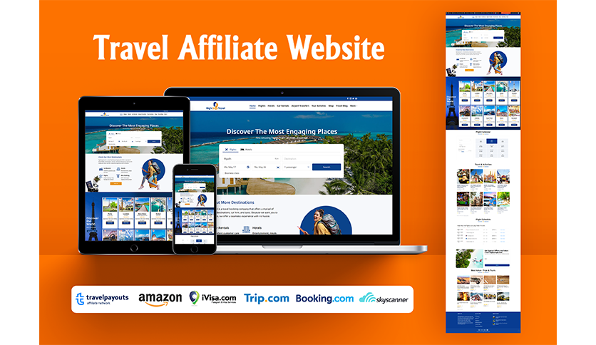 Automated travel affiliate website